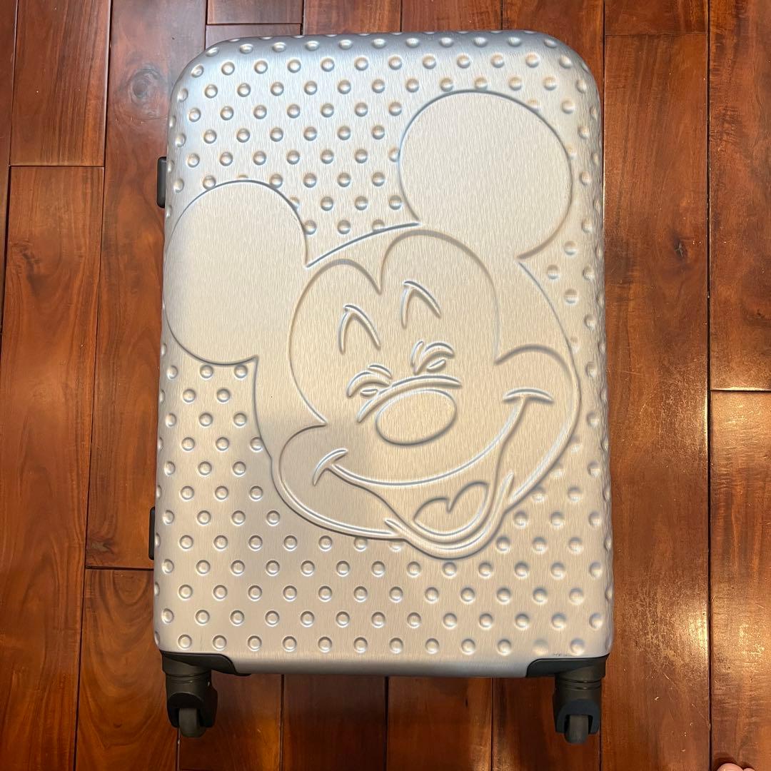 【アメリカ購入】ミッキーマウスキャリーケーススーツケースシルバーディズニー