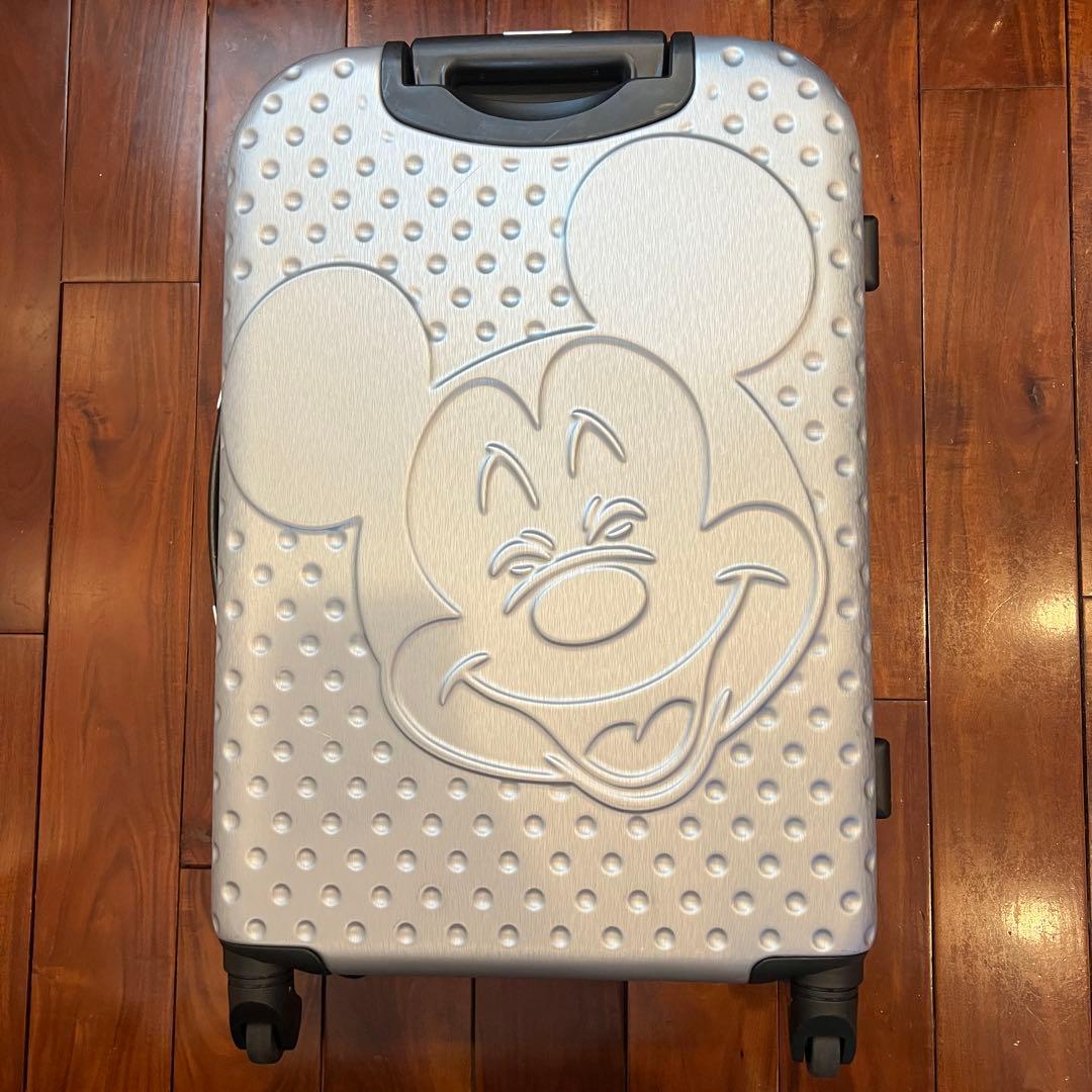 【アメリカ購入】ミッキーマウスキャリーケーススーツケースシルバーディズニー