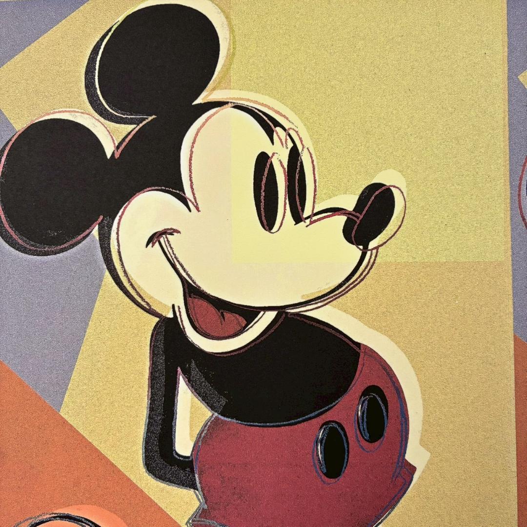 美品 アンディ・ウォーホル「ダブルミッキー～」シルクスクリーン 証明書・サイン有