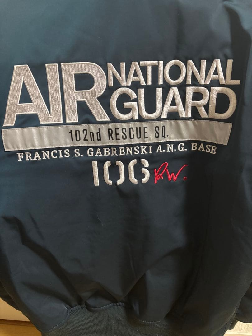 【希少カラー】AVIREX NY ANG フライトジャケット スモーキーネイビー