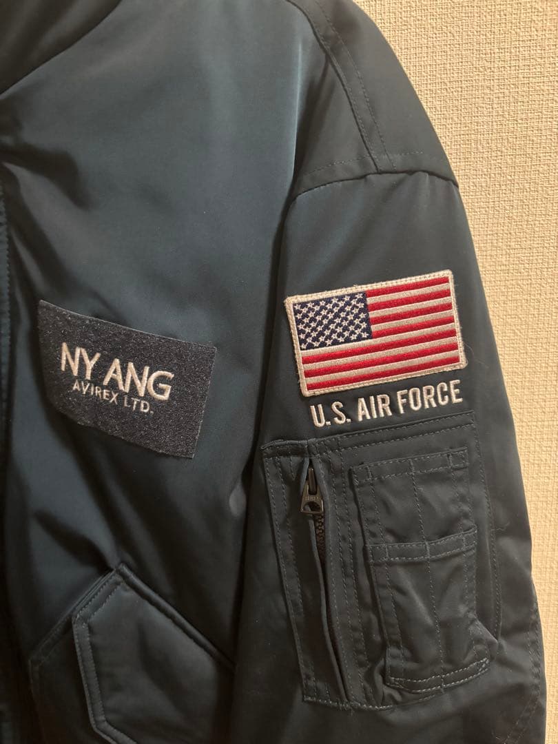 【希少カラー】AVIREX NY ANG フライトジャケット スモーキーネイビー