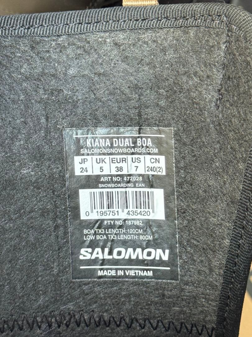 スノーボード SALOMON KIANA DUAL BOA 24cm