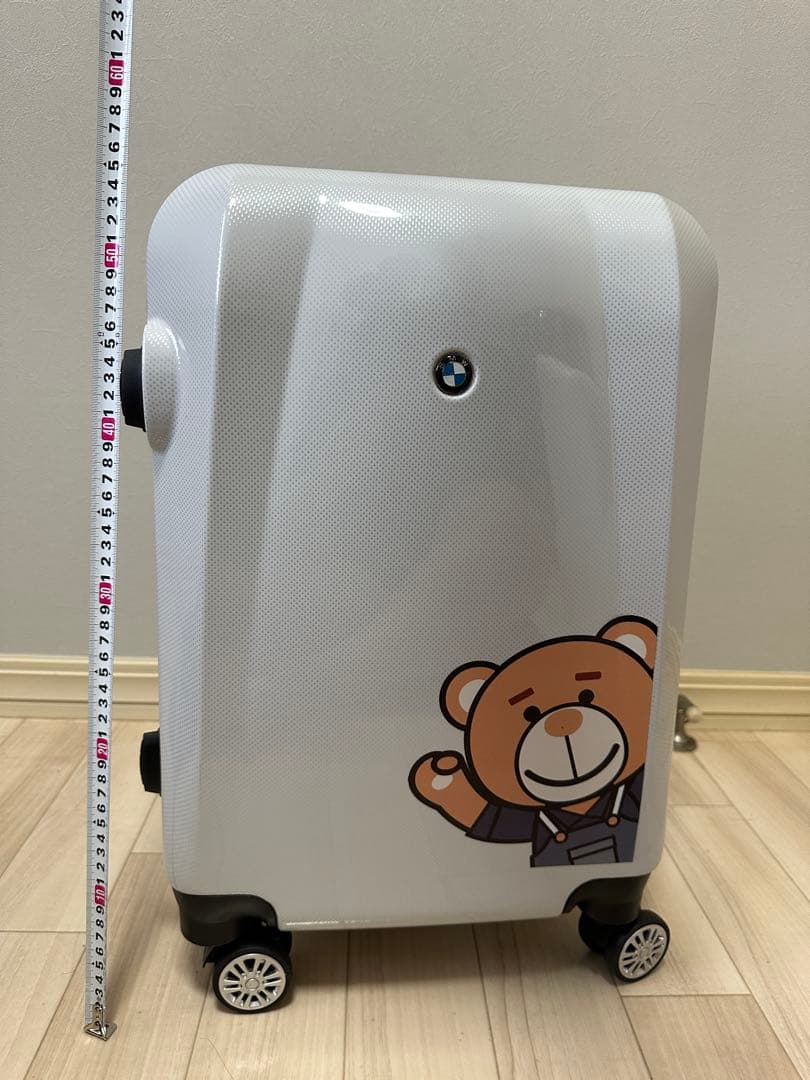  ベアデザイン・ホワイトキャリーケース（機内持ち込みサイズ）