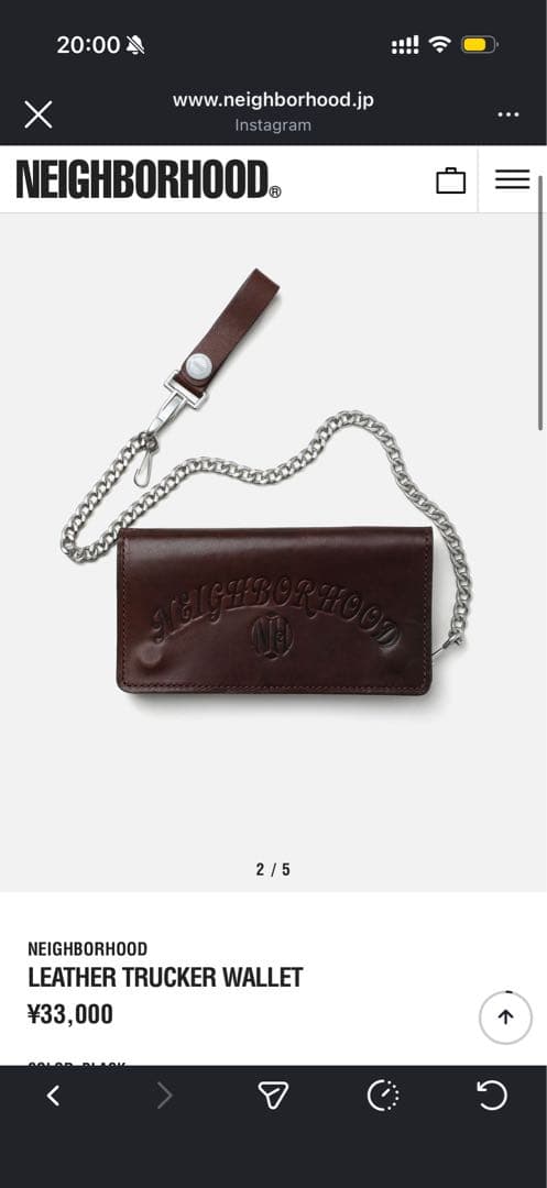 小物 neighborhood LEATHER TRUCKER WALLET