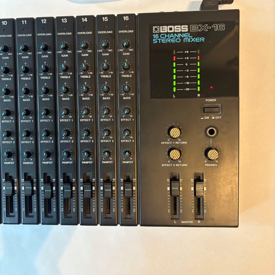 BOSS BX-16 16チャンネル ステレオミキサー　電源アダプター付