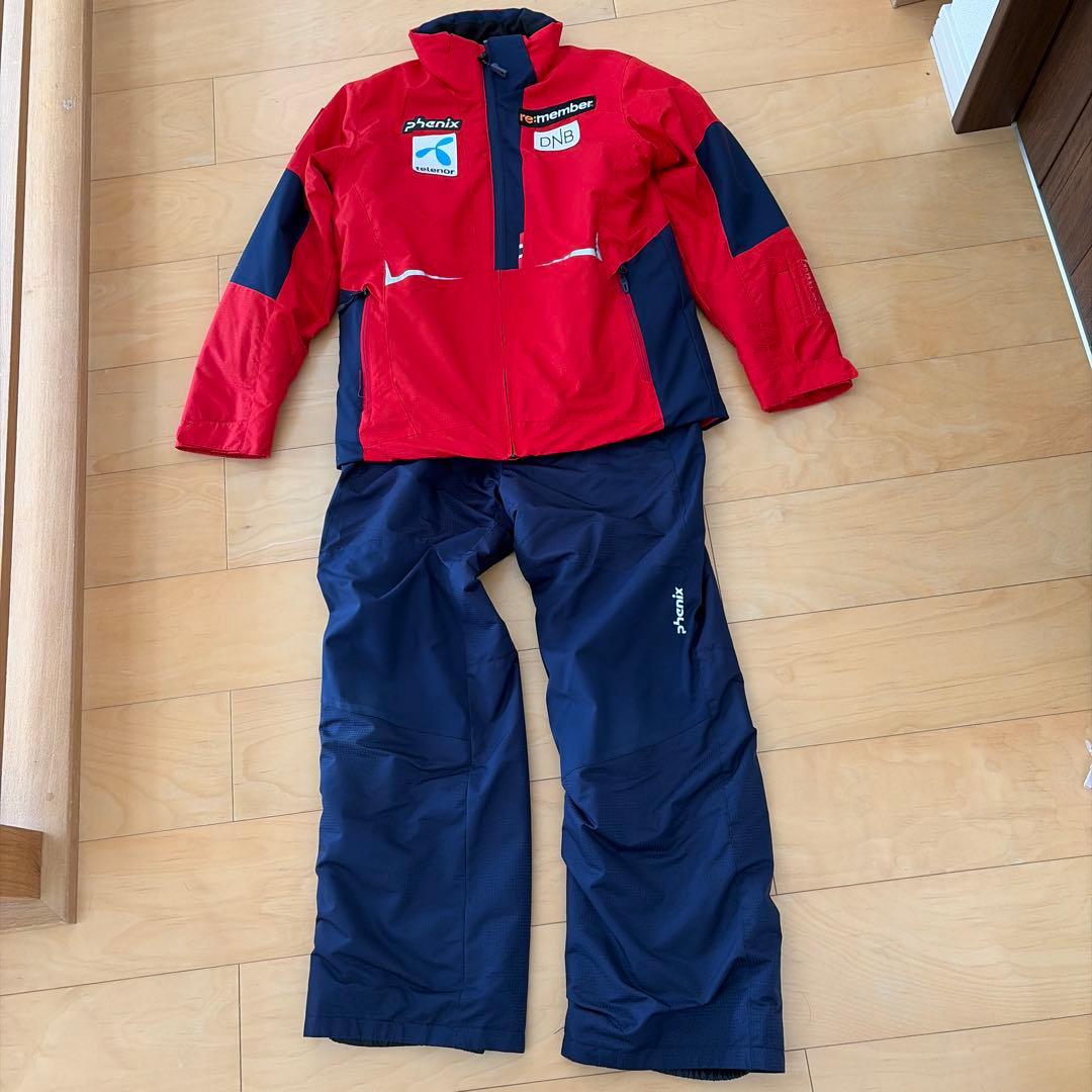 Phenix 子ども用スキーウェア 赤/ネイビー　160センチ