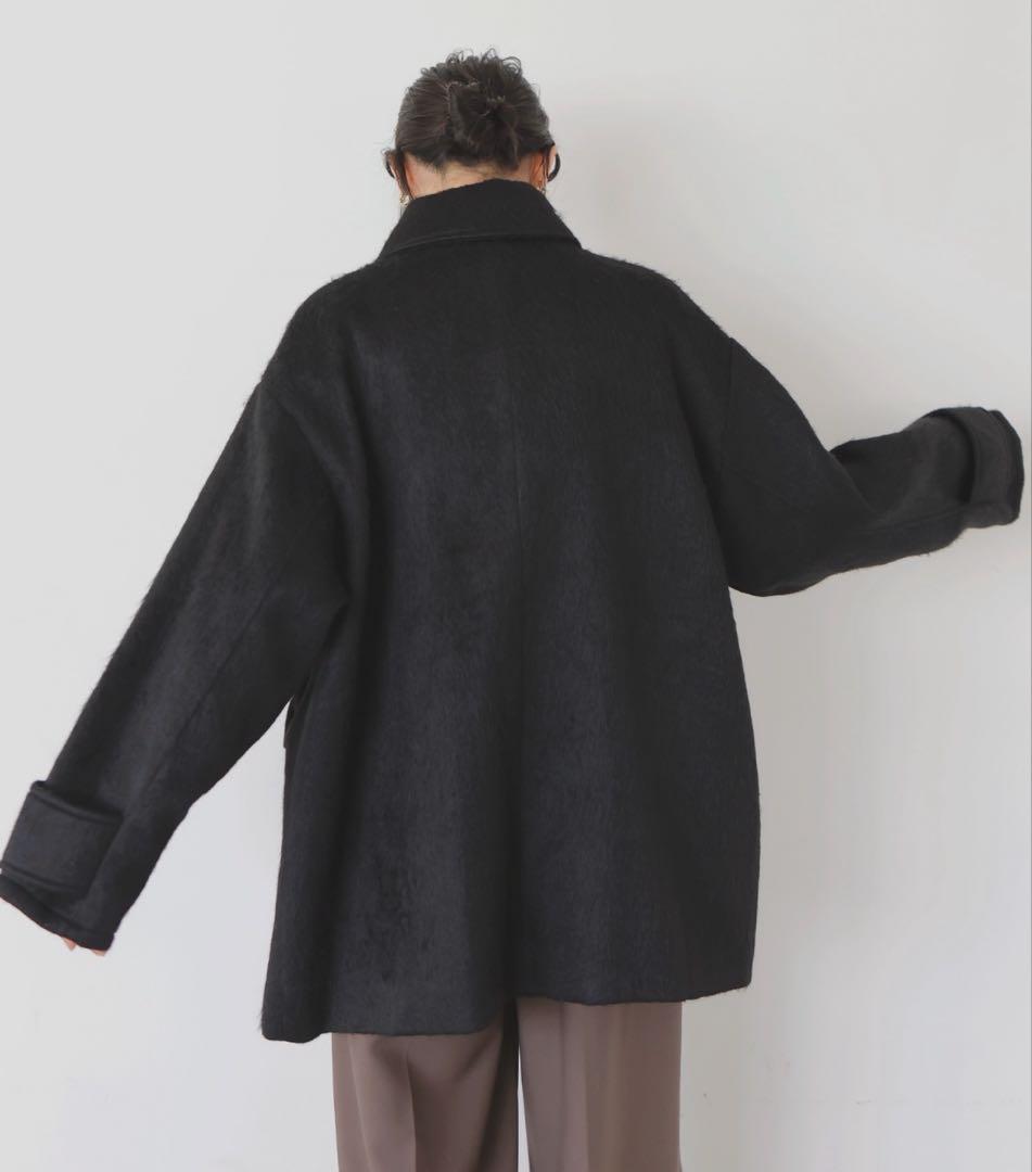 LIAN ステンカラーシャギージャケットコート