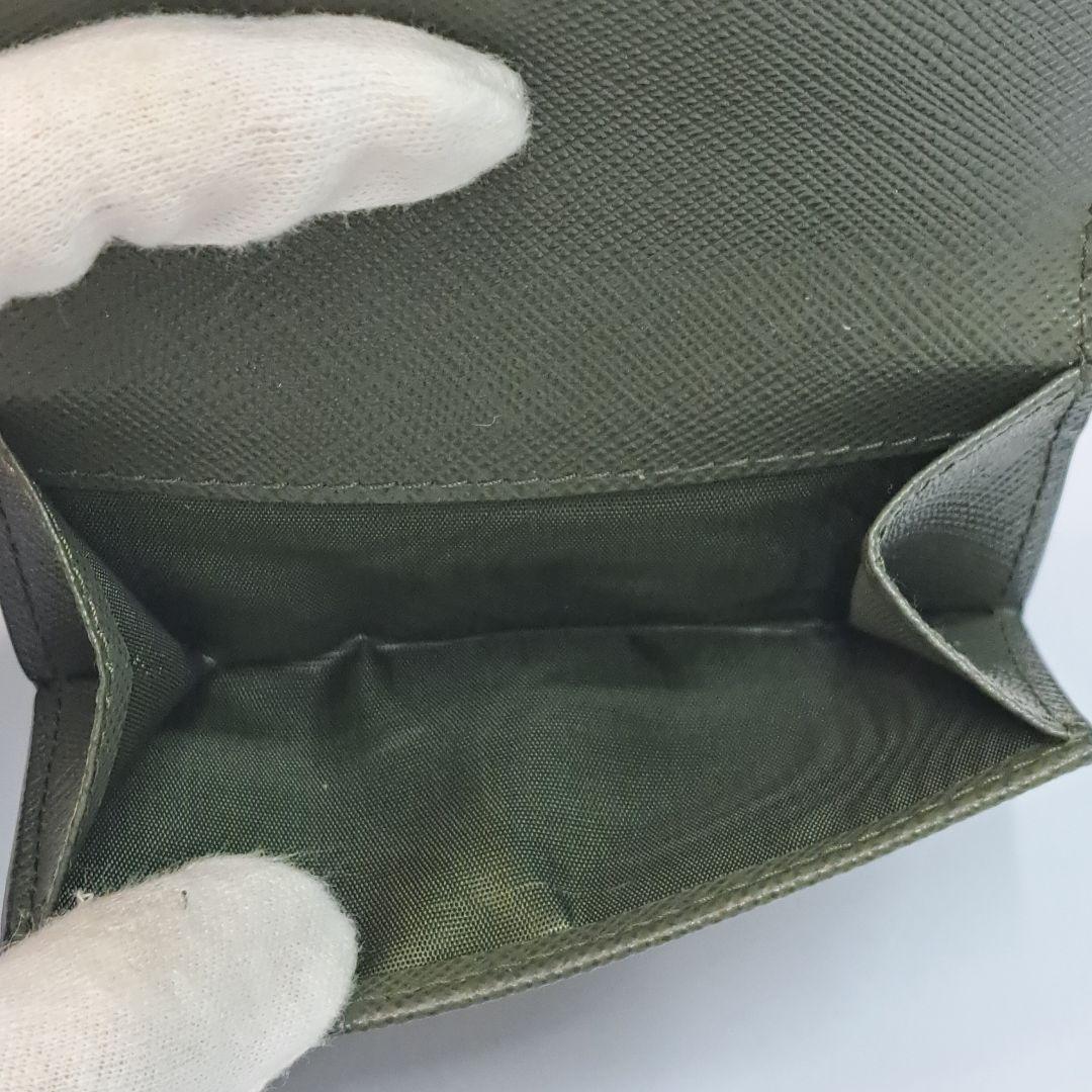 PRADA 三つ折り財布 コンパクトウォレット 2MN042 カーキ