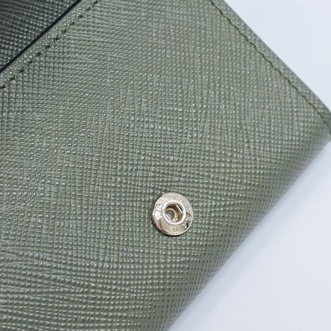 PRADA 三つ折り財布 コンパクトウォレット 2MN042 カーキ