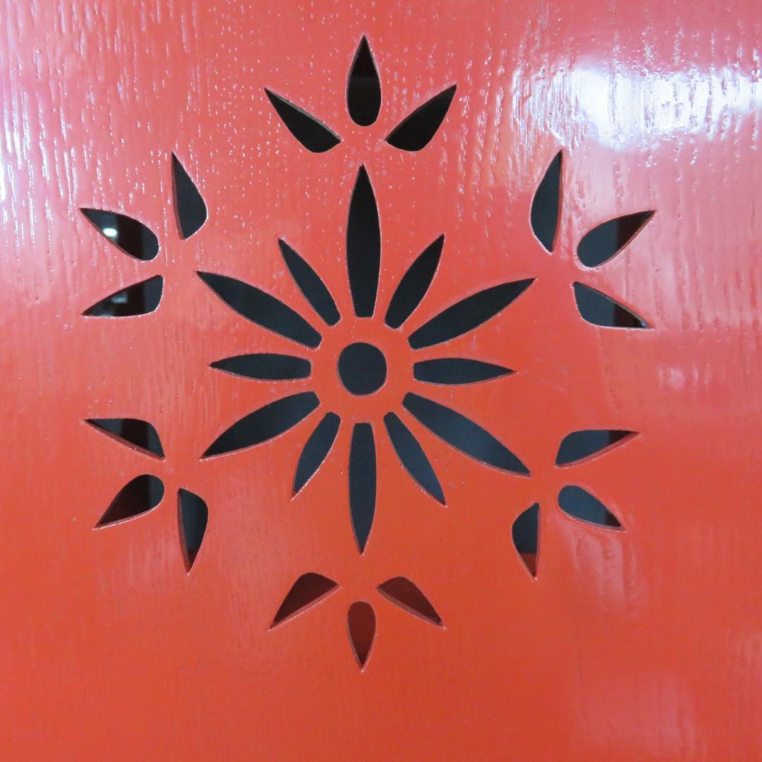 茶棚 朱塗 爪黒 雪輪棚 茶道具 漆器 飾り棚 漆塗 木製