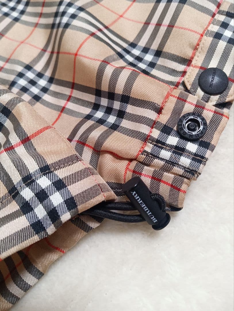 美品　BURBERRY　ハーフジップアップ　ジャケット　ノバチェック　Lサイズ