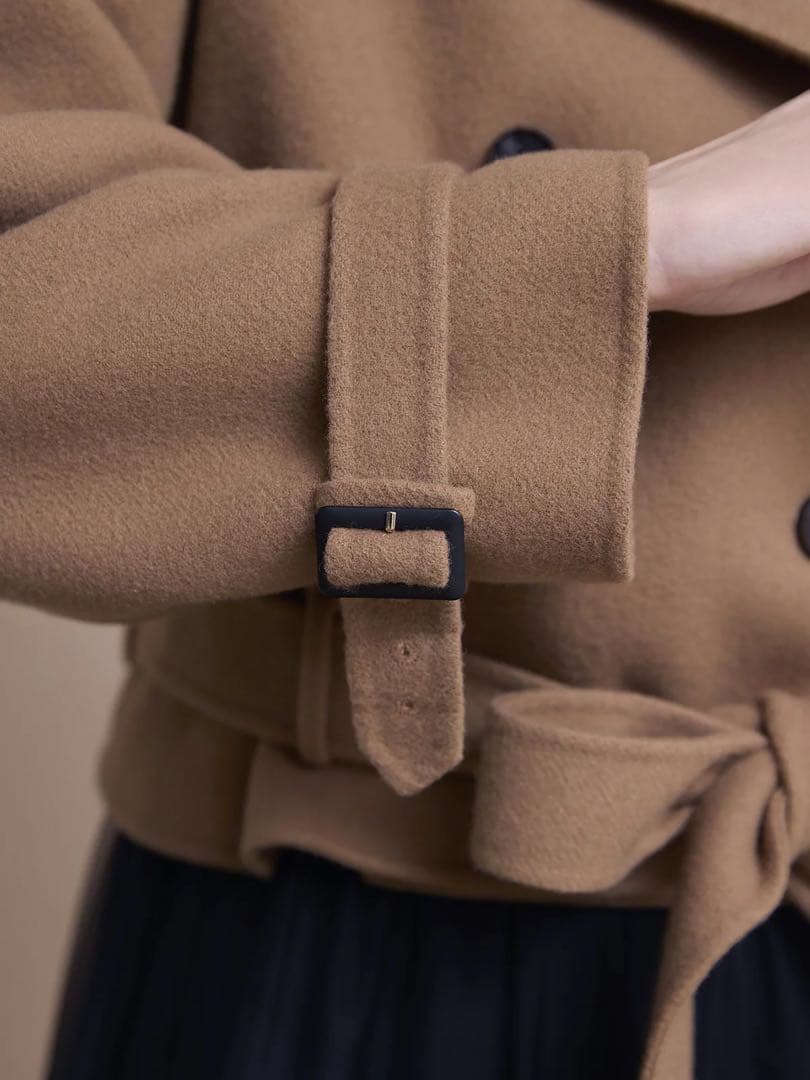 eimy ウールショートトレンチコート