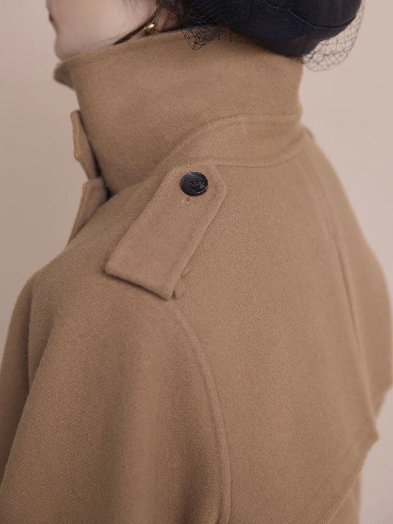 eimy ウールショートトレンチコート