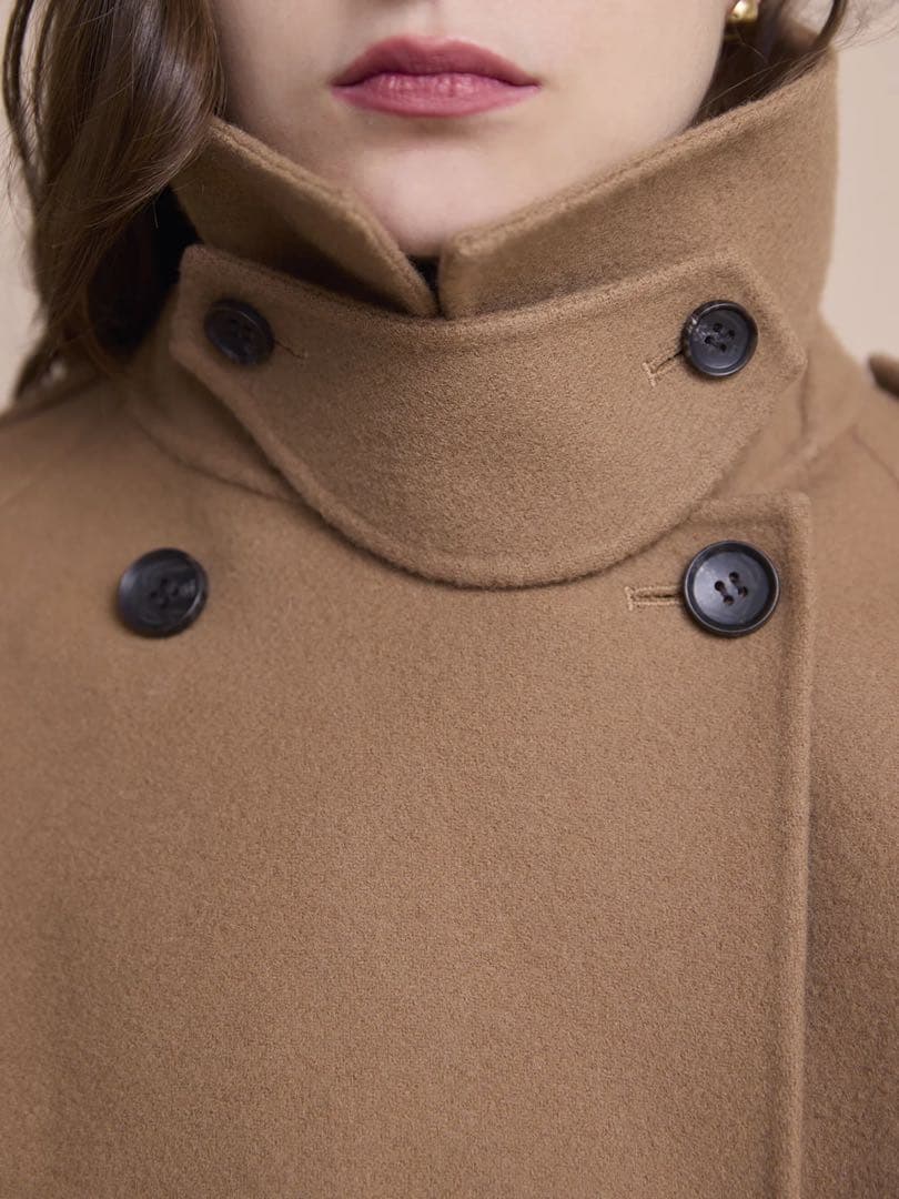 eimy ウールショートトレンチコート