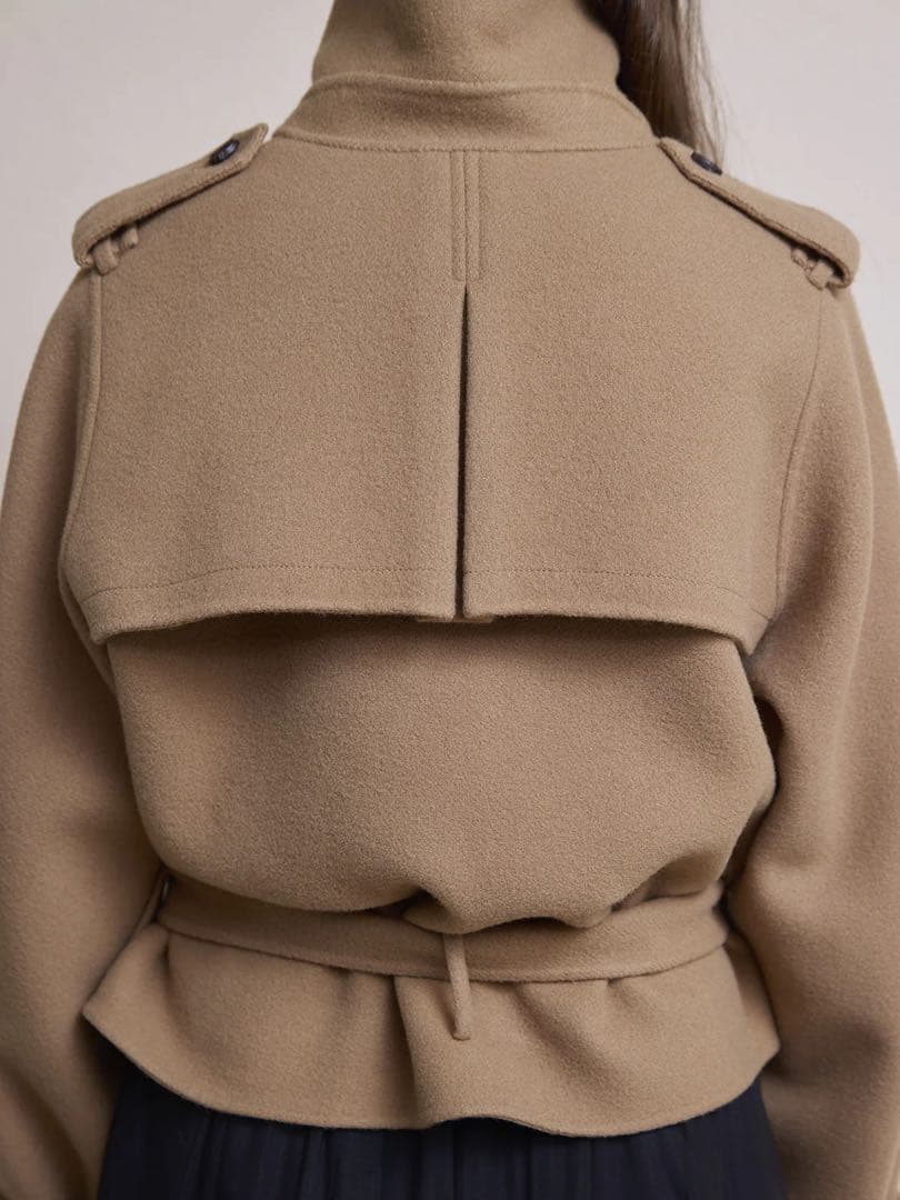 eimy ウールショートトレンチコート