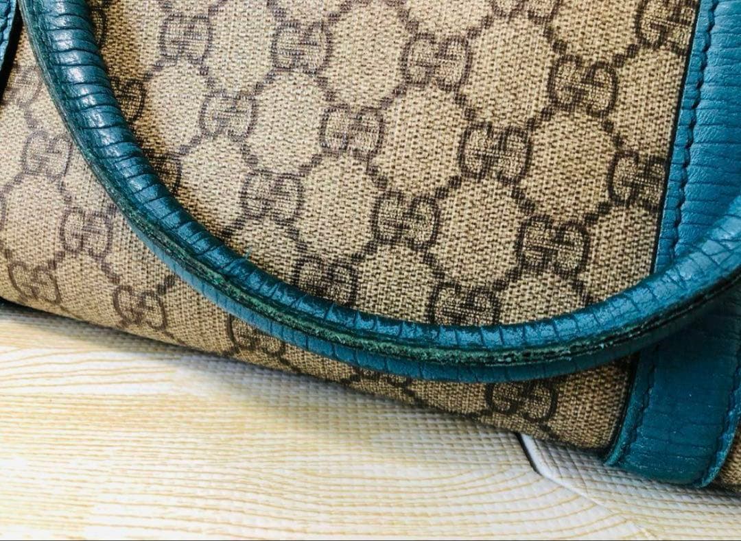 Gucci ビジネスバッグ ベージュ/青 収納袋付き