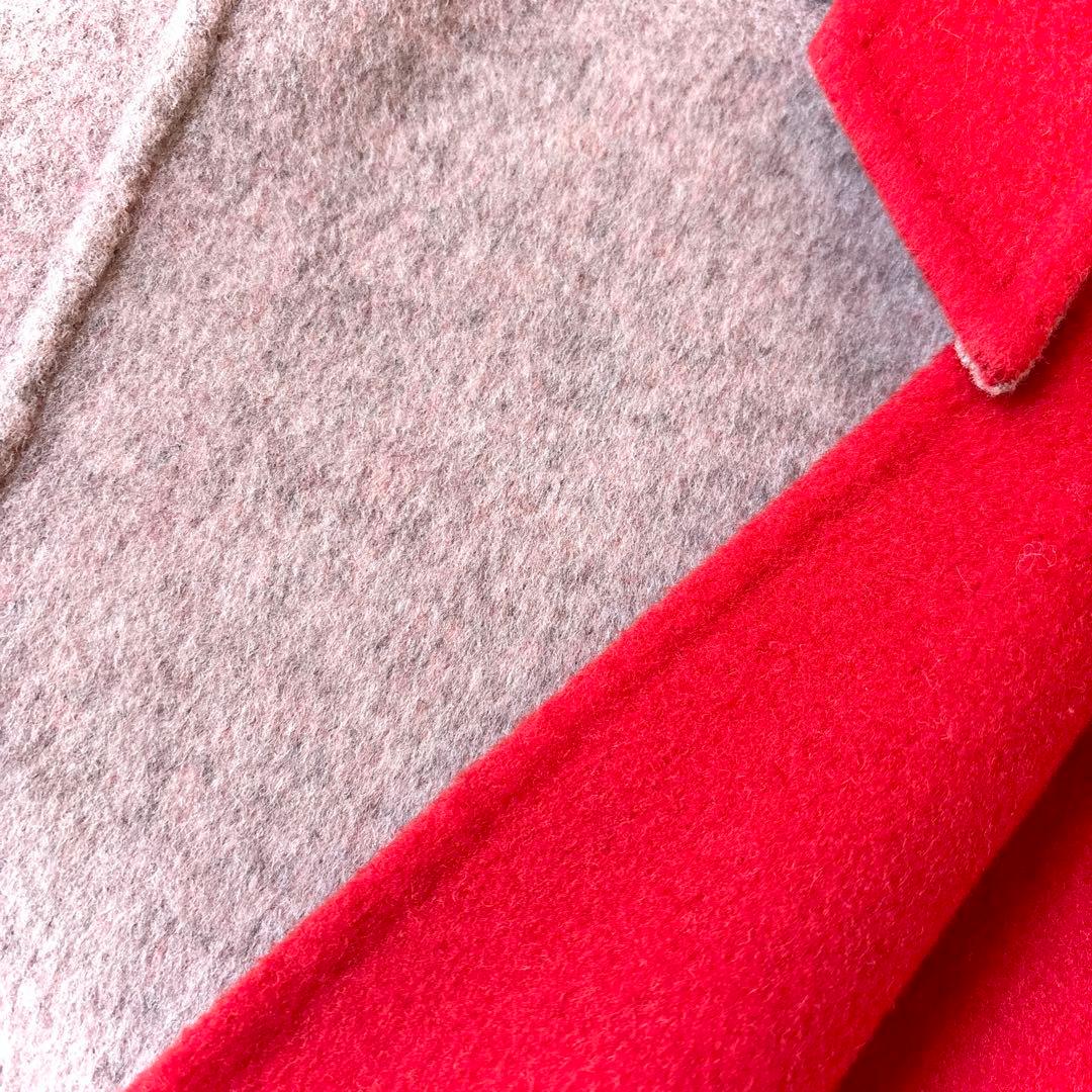 美品 ジュエルチェンジズ UA ウール リバーシブル ノーカラー リバーコート