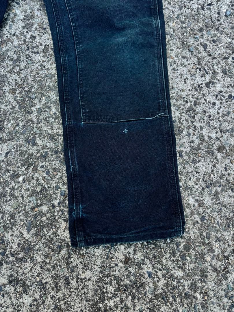 90s Carhartt ダブルニー ワークパンツ デニム ブラック