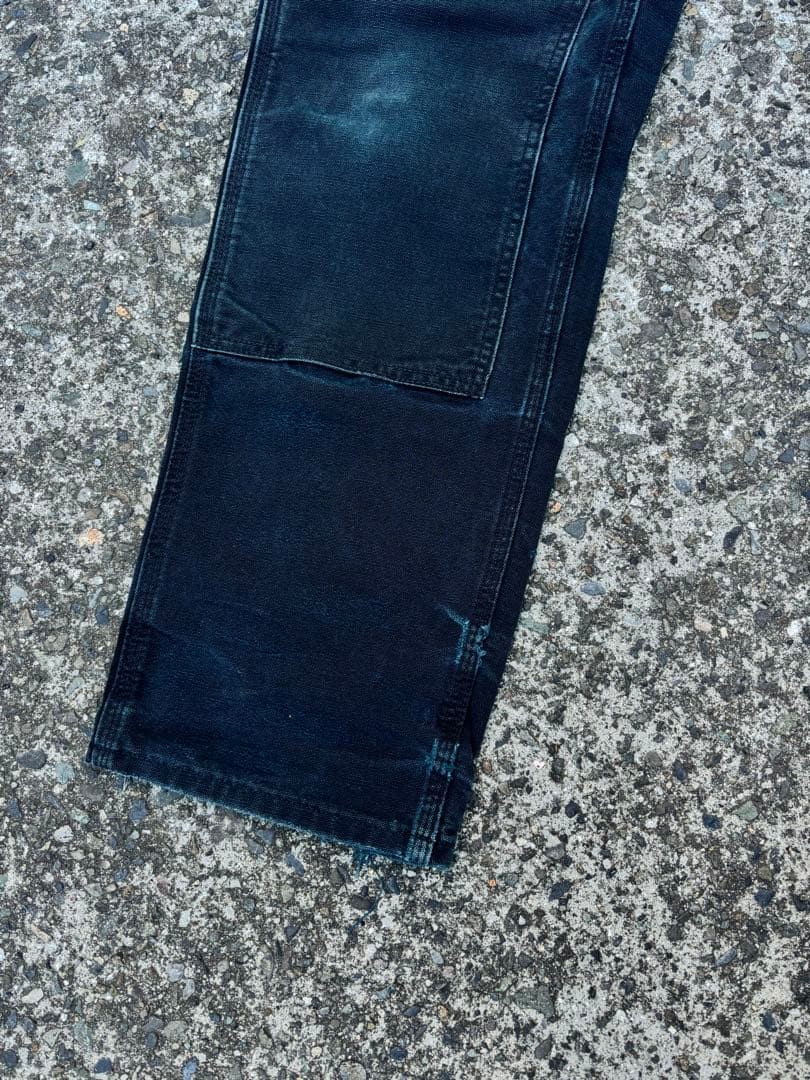 90s Carhartt ダブルニー ワークパンツ デニム ブラック