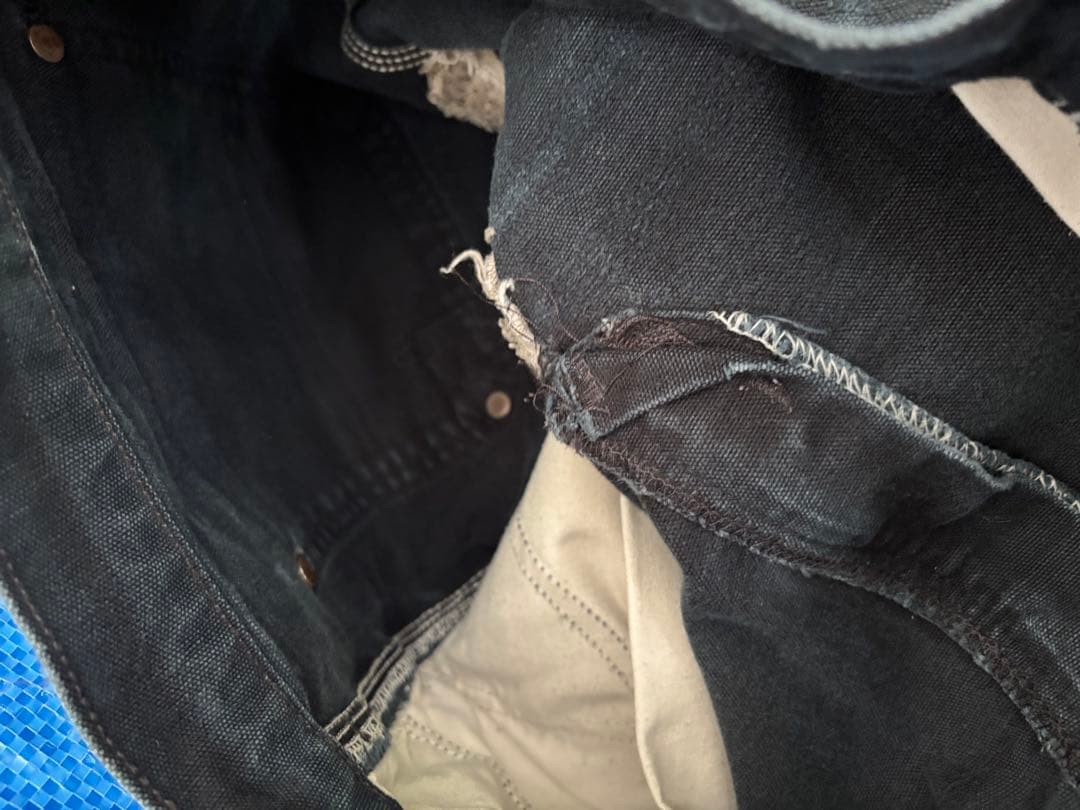 90s Carhartt ダブルニー ワークパンツ デニム ブラック