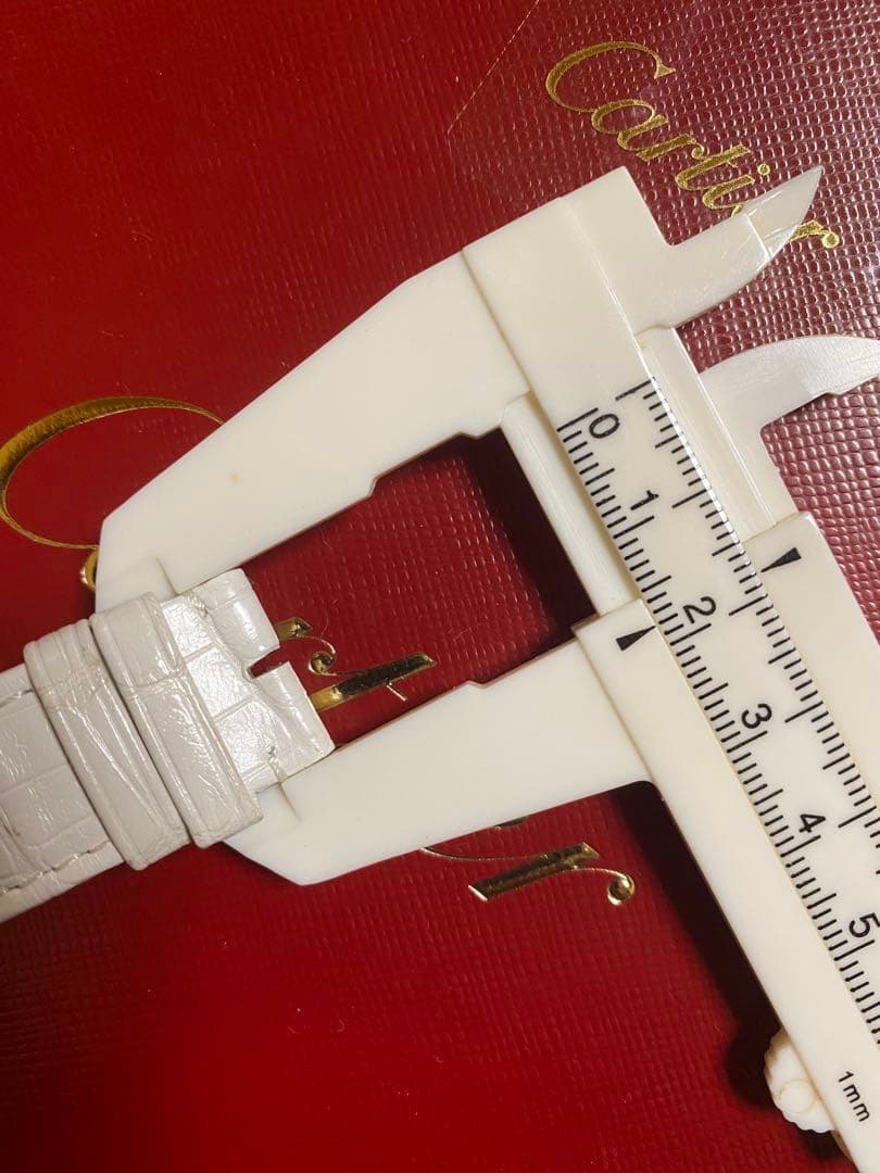 カルティエ パシャ 38mm用 純正 ショート ストラップ ベルト ホワイト