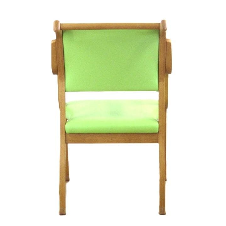 手摺付き介護用椅子　貞苅イス　ウエービングテープ　掛心地　良い　立ち上り易い