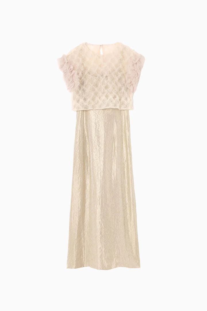 kaene ボリュームブラウスセットドレス ベージュ