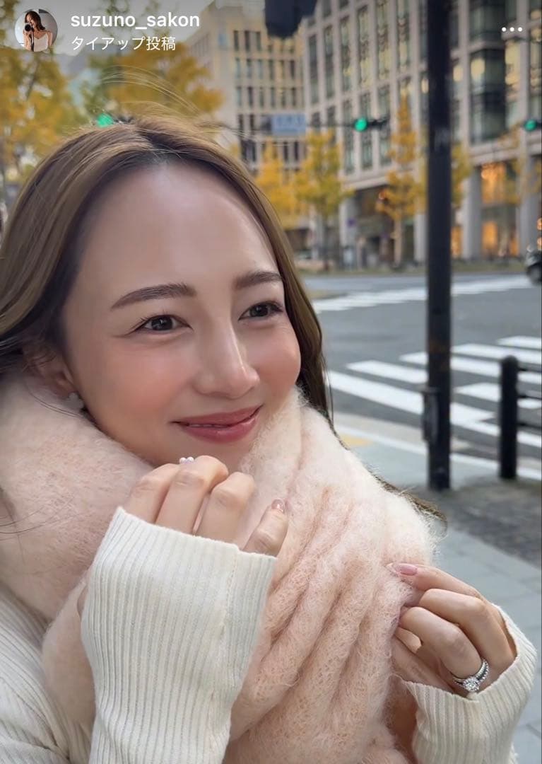 JIL SANDER ベビーピンク マフラー フリンジ付き