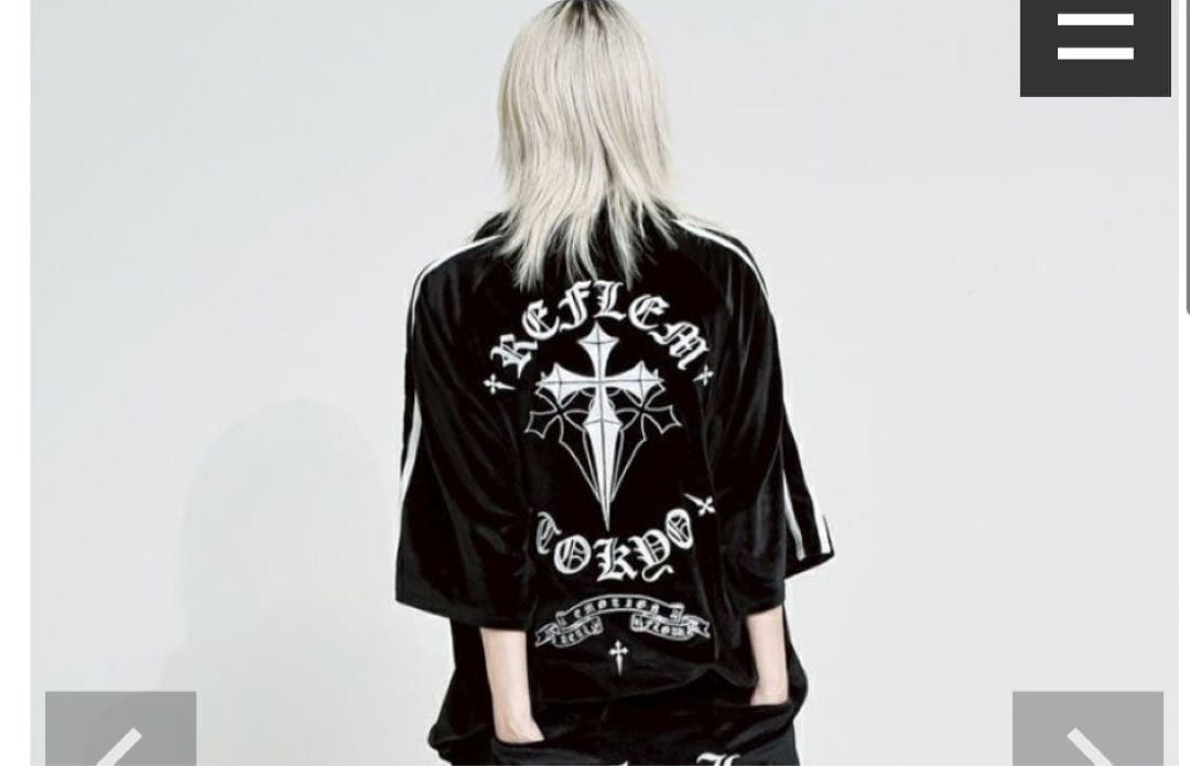 REFLEM【レフレム】ベロア刺繍トラックジャケット