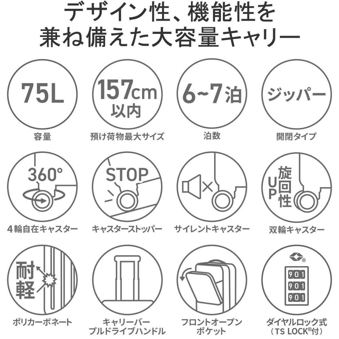 【新品】イノベーター スーツケース 75L （6〜7泊用）INV650DOR