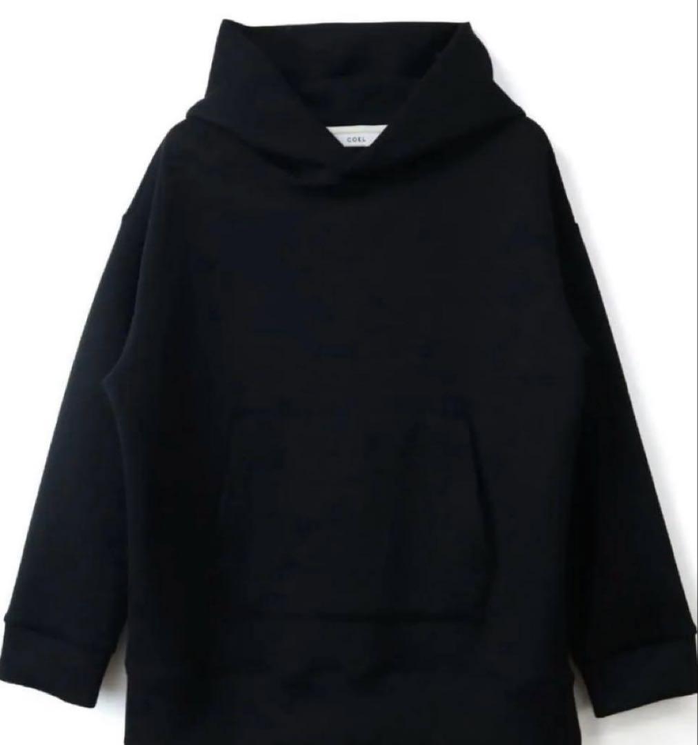 米倉涼子　COEL×Desafioバックロゴ　フーディ　パーカー　黒