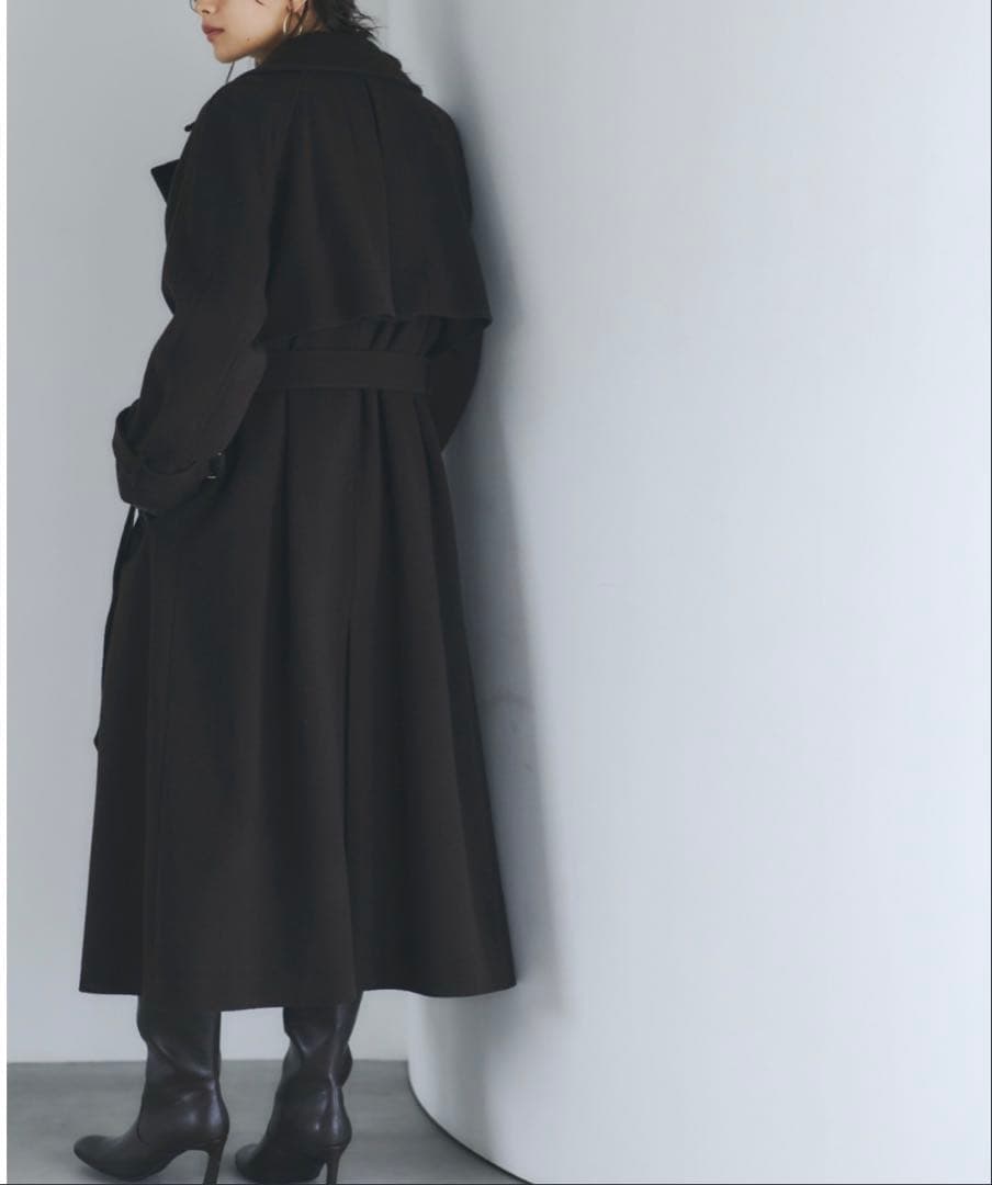 anuans 25AWウールトレンチコート ダークブラウン