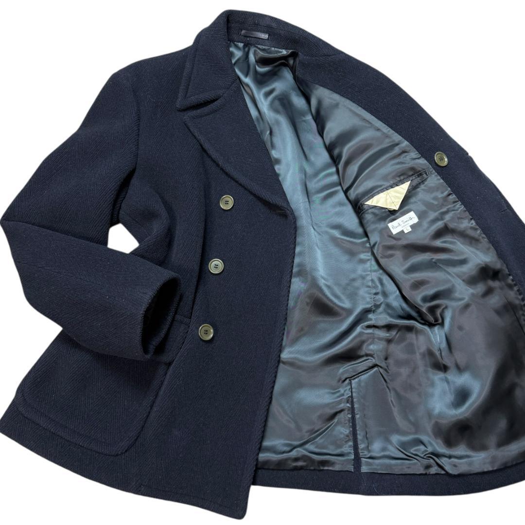 3854 美品 希少L Paul Smith ピーコート メルトンウール