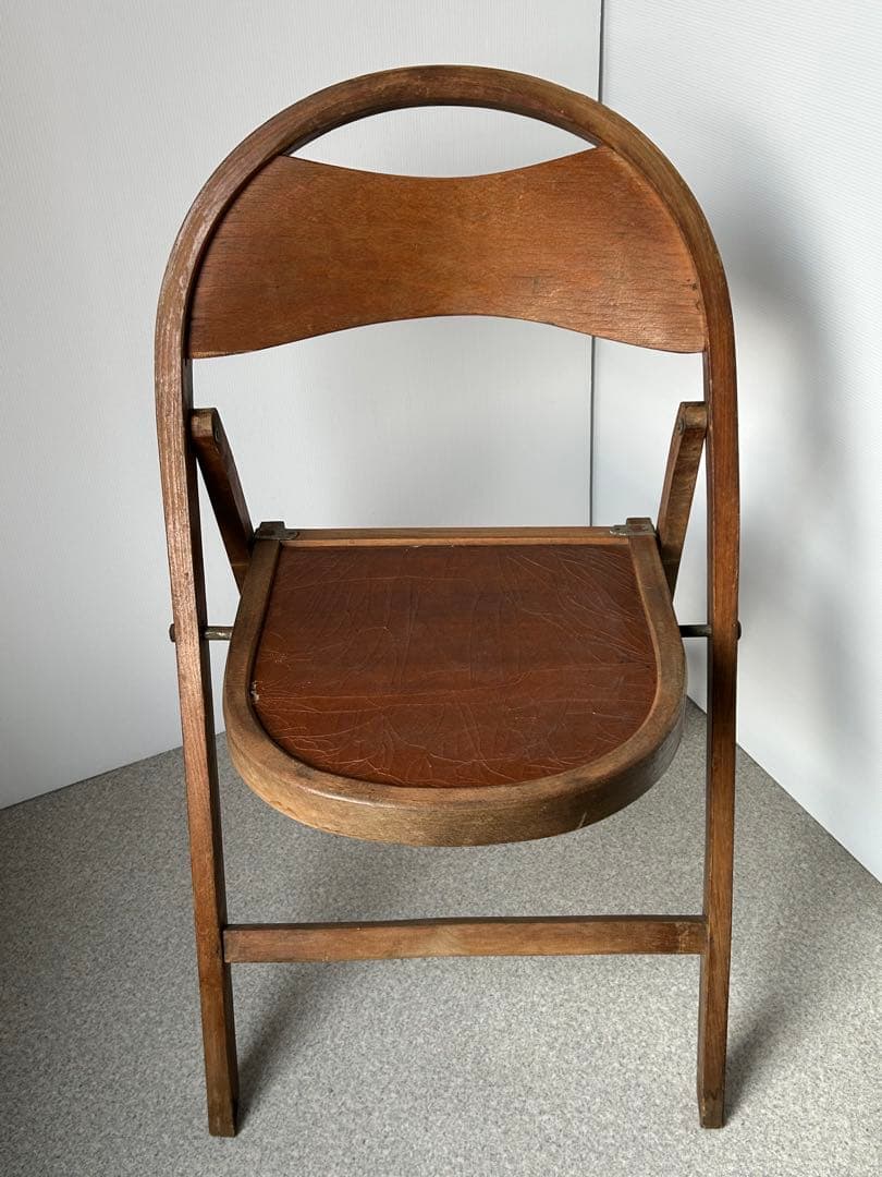 アンティーク　木製フォールディングチェア　　折り畳み椅子　古道具　ヴィンテージ