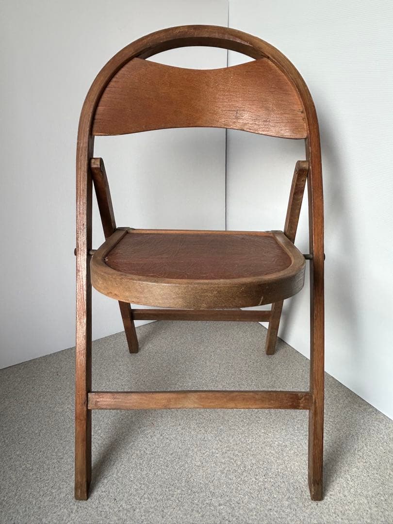 アンティーク　木製フォールディングチェア　　折り畳み椅子　古道具　ヴィンテージ