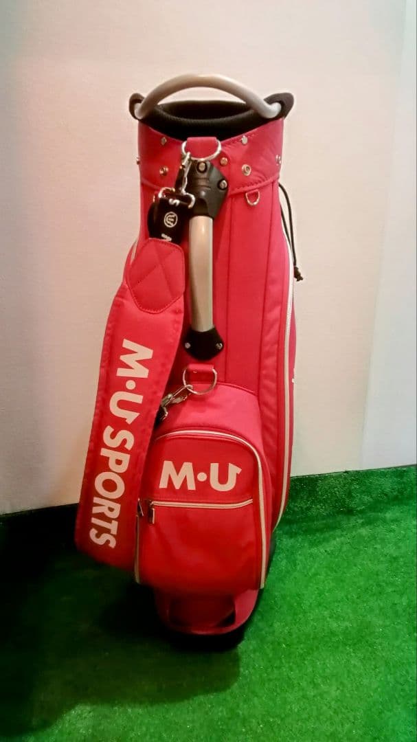 MUスポーツ　キャディバック　キャスター付き　ローリングソール　ピンク