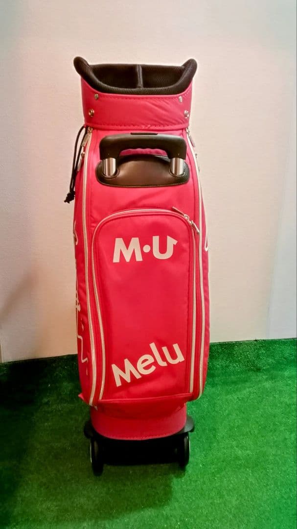 MUスポーツ　キャディバック　キャスター付き　ローリングソール　ピンク