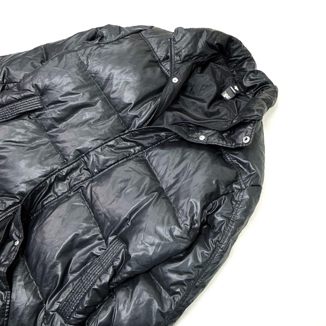 DESCENTE　デサント　刺繍ロゴ 2way フード付 ベンチコート ダウン