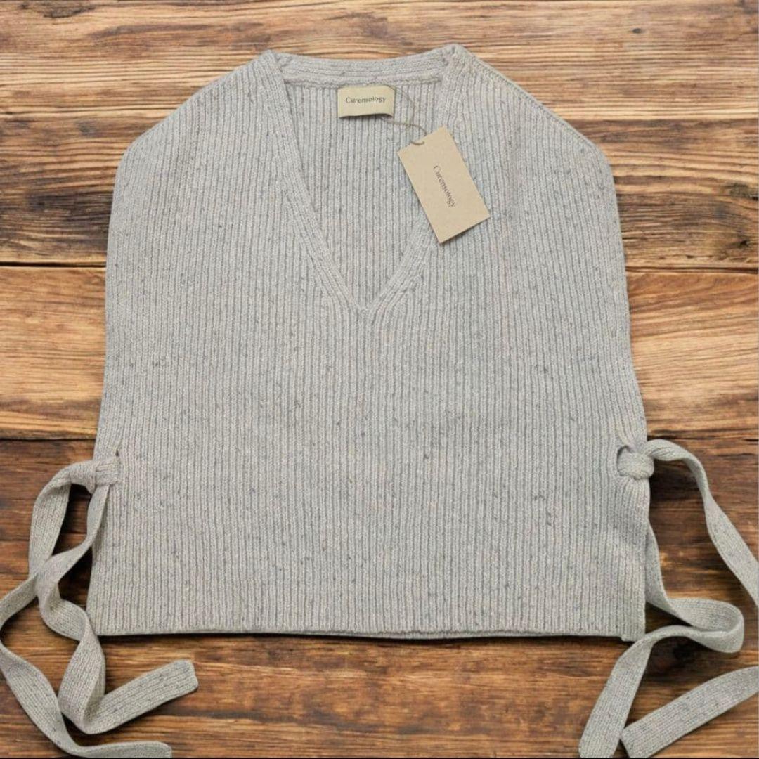 ✨新品✨ カレンソロジー グラニートニットベスト サイドリボン アルパカ