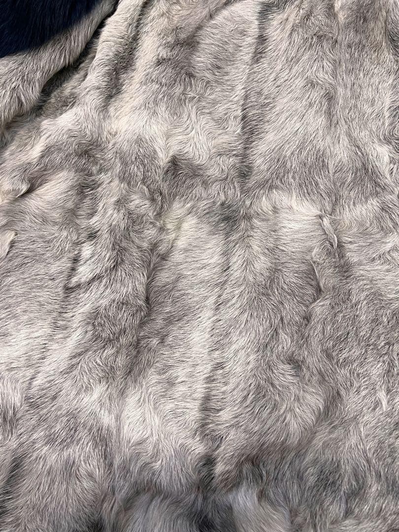 《美品》ROTINY ファー コート ライナー ロング マキシ フォックス 青