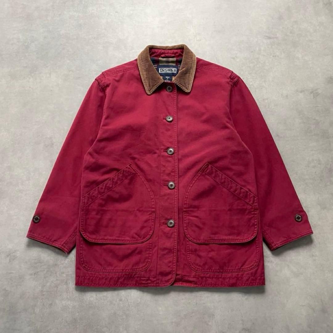 90s LANDS’END chore hunting jacket XS