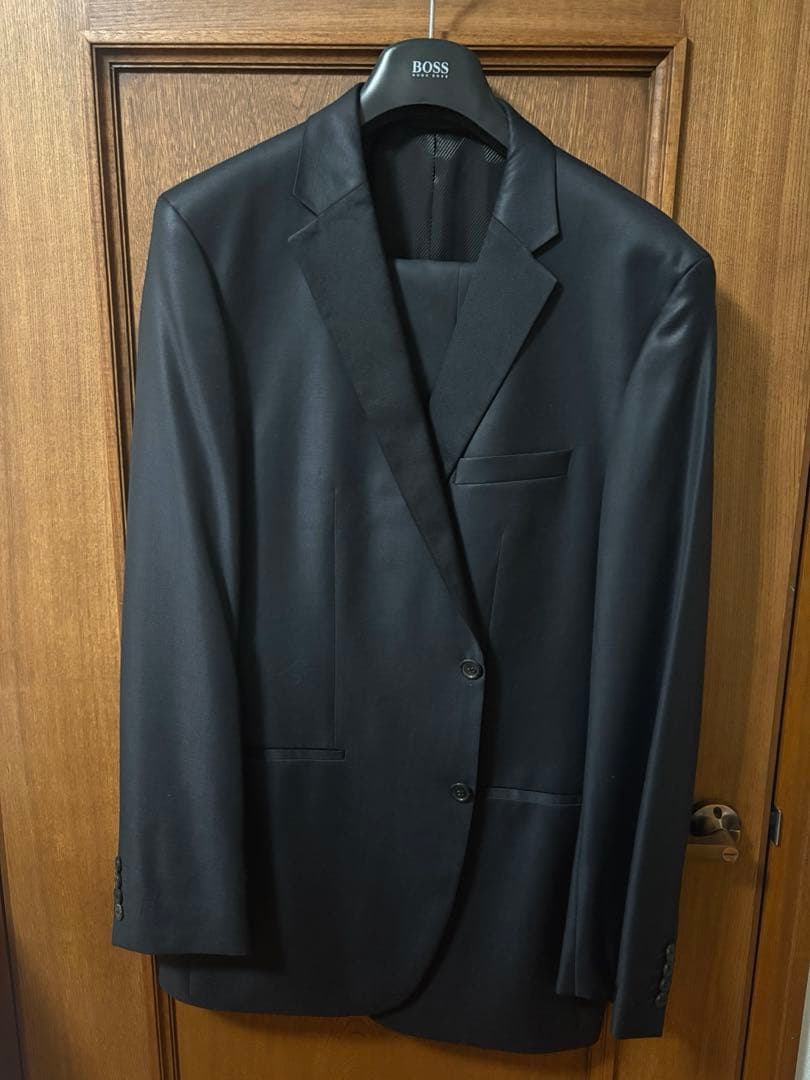 未着用 BOSS HUGO BOSS スーツ上下 50（US40R）光沢ブラック