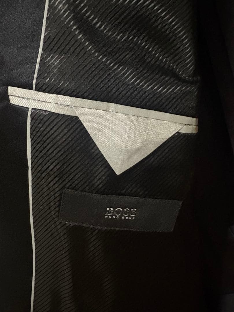 未着用 BOSS HUGO BOSS スーツ上下 50（US40R）光沢ブラック