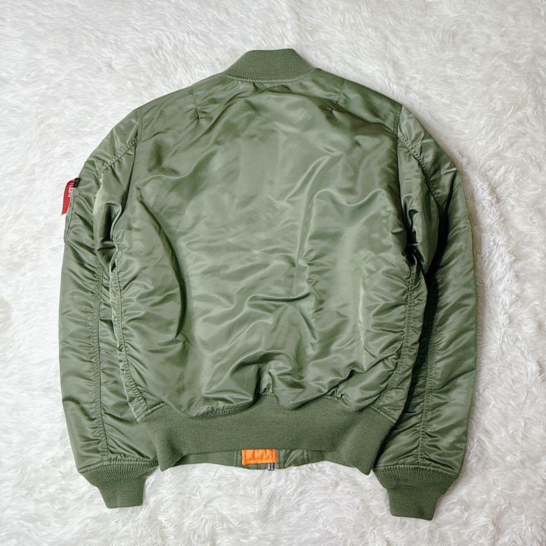 ✨美品✨ アルファ MA-1 フライトジャケット 緑 Mサイズリバーシブル 中綿