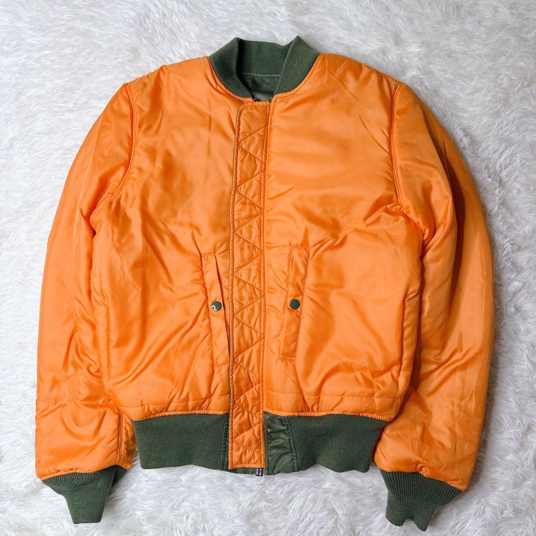 ✨美品✨ アルファ MA-1 フライトジャケット 緑 Mサイズリバーシブル 中綿