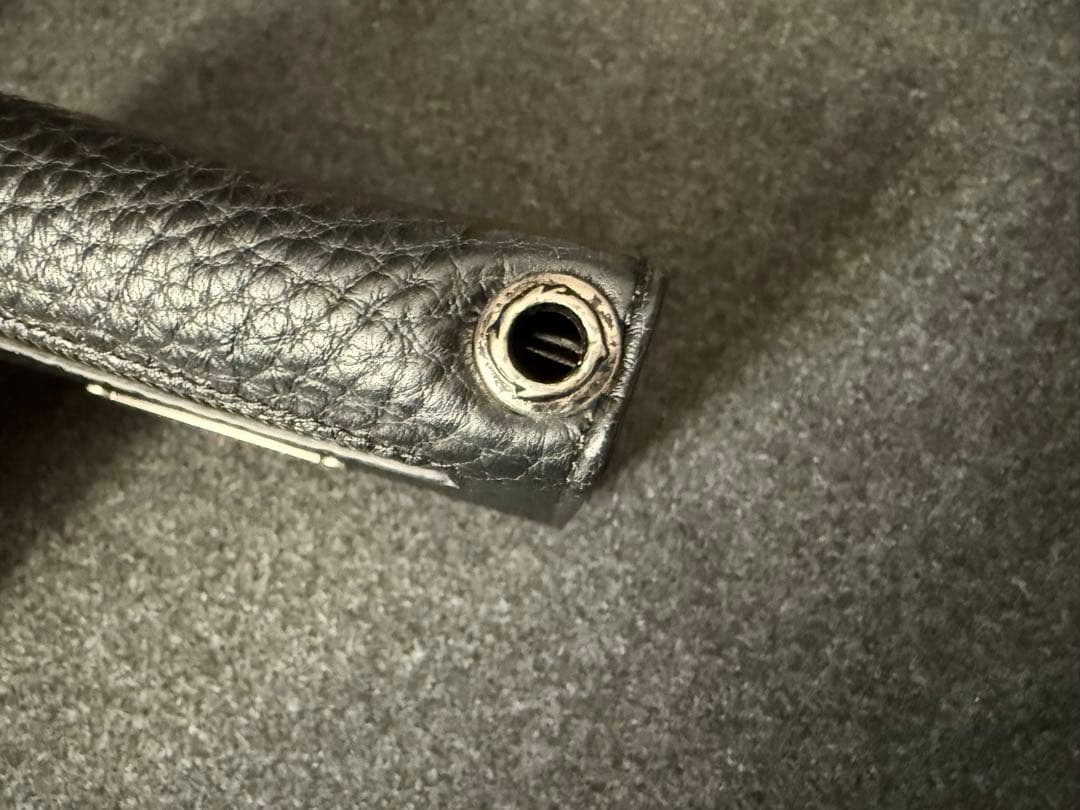 ブラックレザー 三つ折り財布