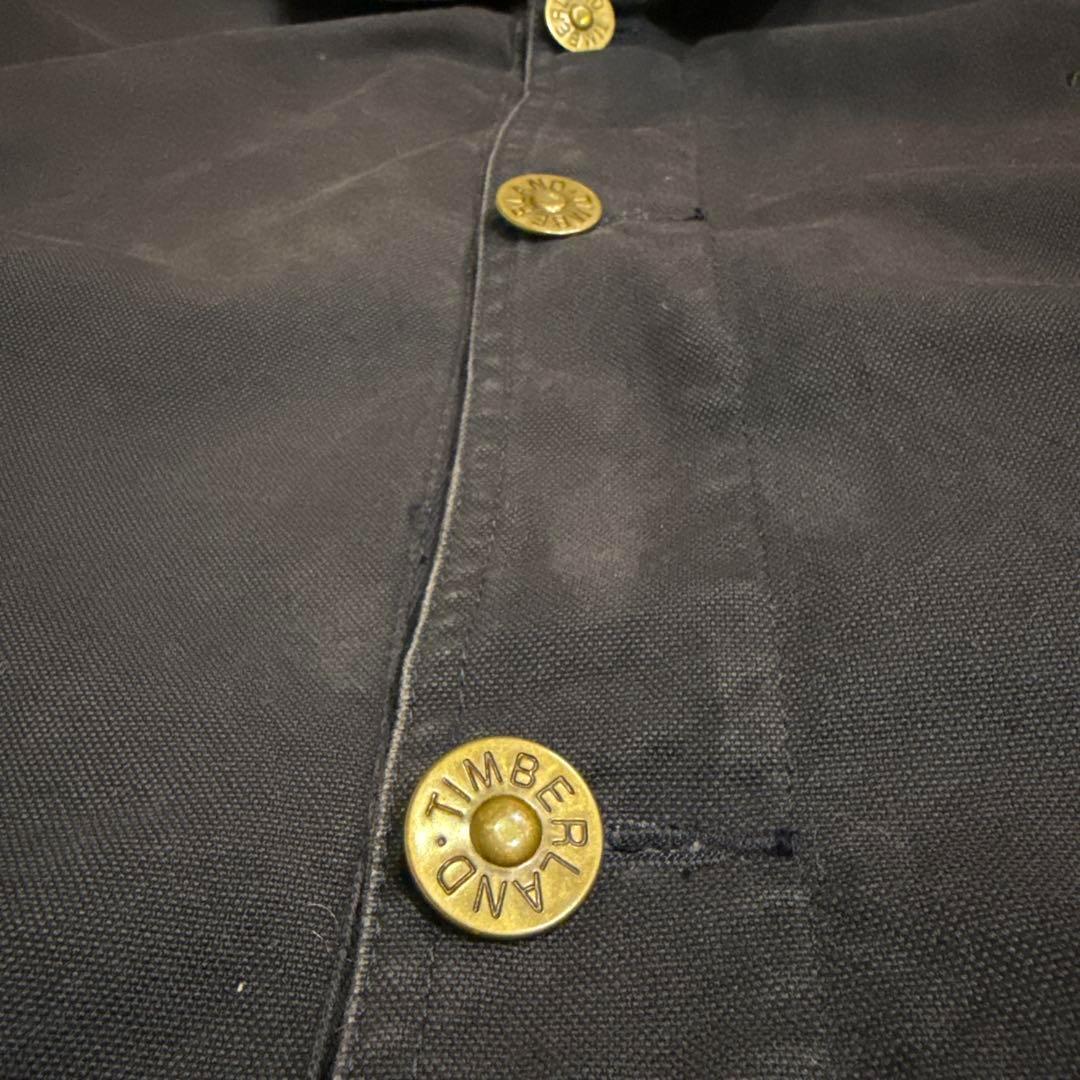 らいとティンバーランドダック地ハンティンググランパコアジャケット襟レザー