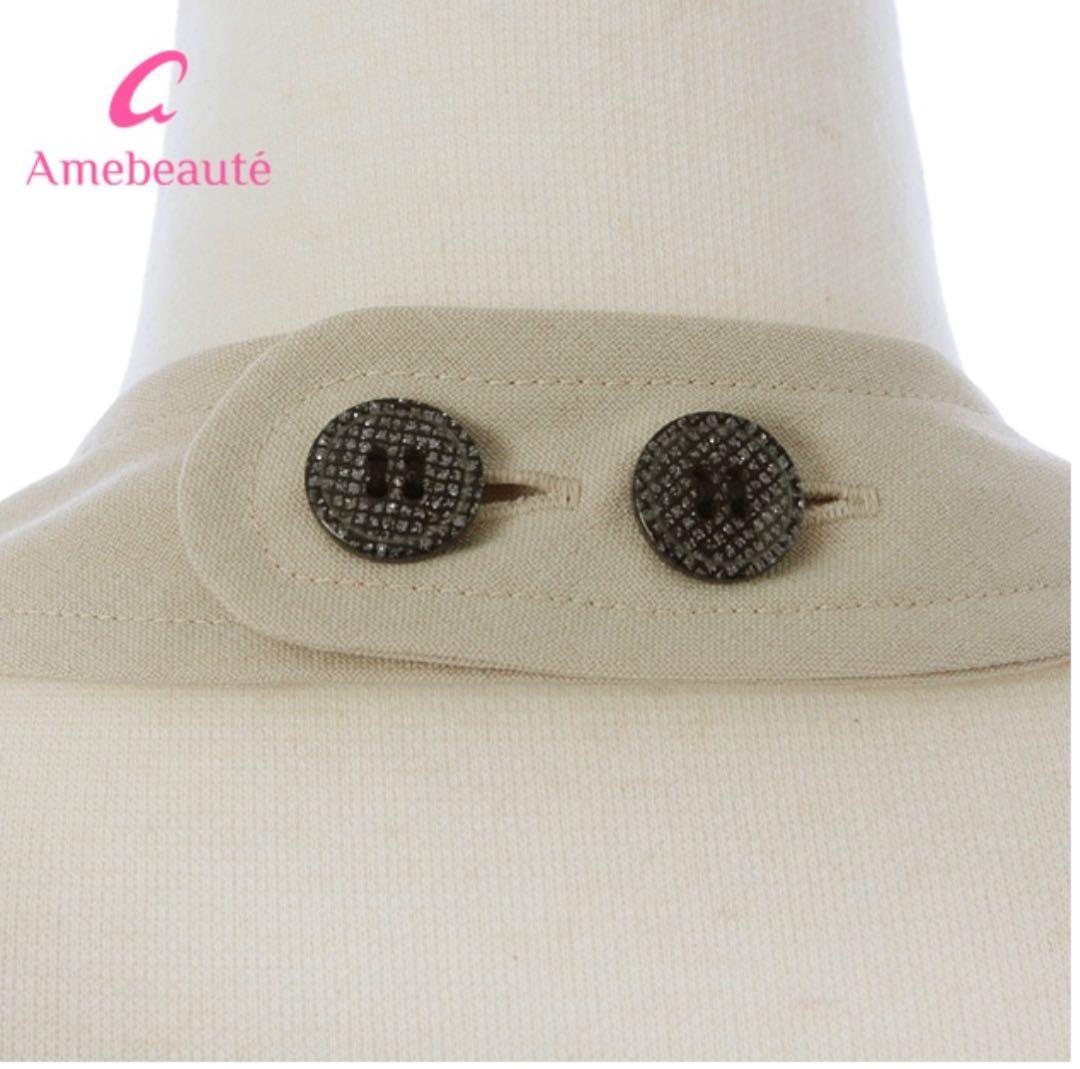 アームボーテ　【Mサイズ】エレガントベージュ＆ブラックローブエプロン ARB02