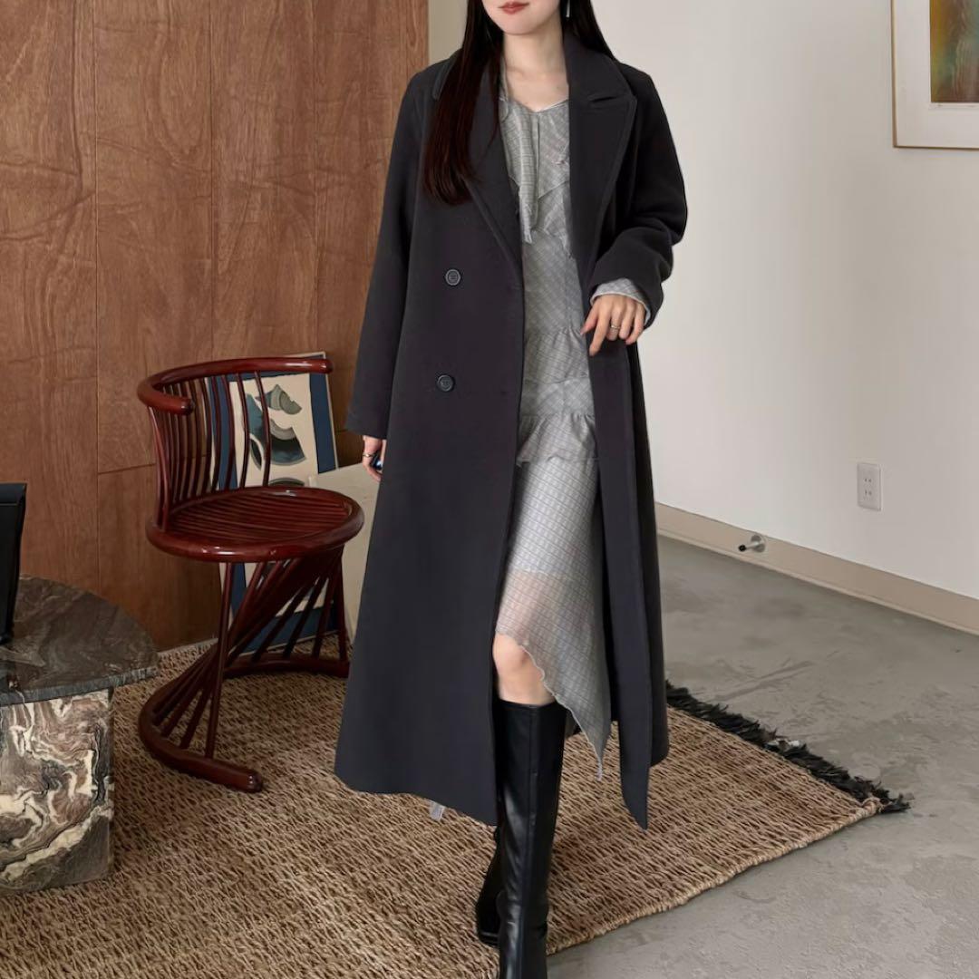 !へいちょー/マーキュリーデュオ　ウールロングチェスターコートグレー L