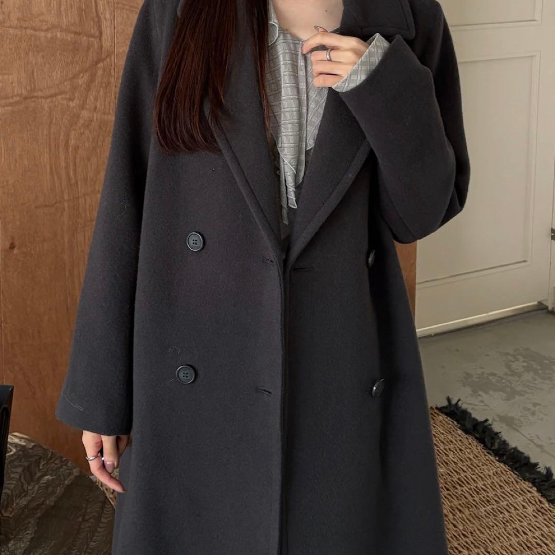 !へいちょー/マーキュリーデュオ　ウールロングチェスターコートグレー L